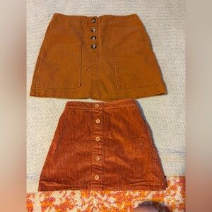 Stylish Button-Front Mom and Mini matching Skirts